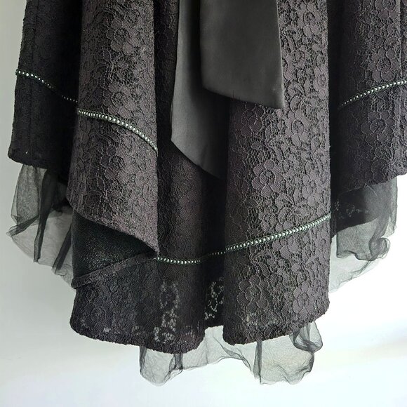 Axes Femme High Low Lolita Lace Skirt - Picture 5 of 7